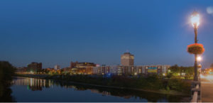 Downtown Binghamton at night